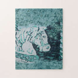 Carousel Horse Aquamarine Puzzle - Jigzaag Legpuzzel