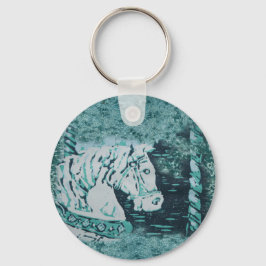 Carousel Horse Aquamarine Sleutelhanger
