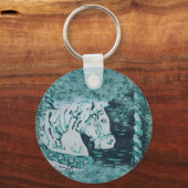 Carousel Horse Aquamarine Sleutelhanger (Voorkant)