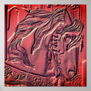 Carousel Horse Art Poster