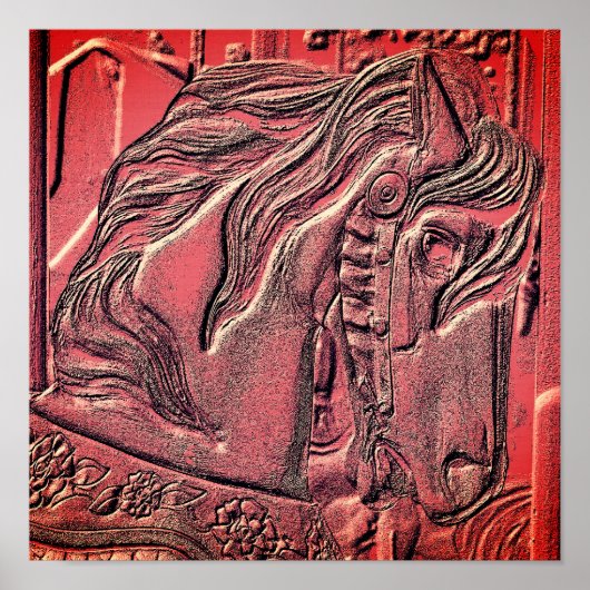 Carousel Horse Art Poster (Voorkant)