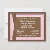 Carousel Horse Baby Girl Shower Kaart (Achterkant)