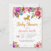 Carousel Horse Baby shower-uitnodiging Kaart (Voorkant)