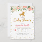 Carousel Horse Baby shower-uitnodiging Kaart (Voorkant)