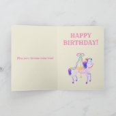 Carousel Horse Birthday card Kaart (Binnen)
