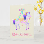 Carousel Horse Birthday card Kaart (Gele Bloem)