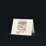 Carousel Horse Birthday Hartelijk dank Bedankkaart<br><div class="desc">Een mooi bloemcarrouselontwerp maakt deze dankjewel leuk en griezelig!</div>