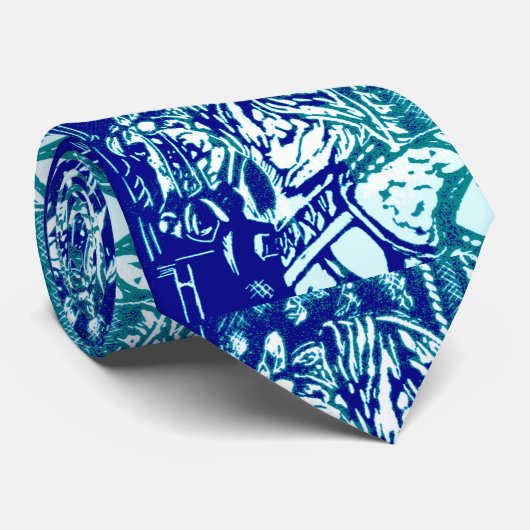 Carousel Horse Blues Stropdas (Opgerold)