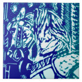 Carousel Horse Blues Tegeltje (Voorkant)