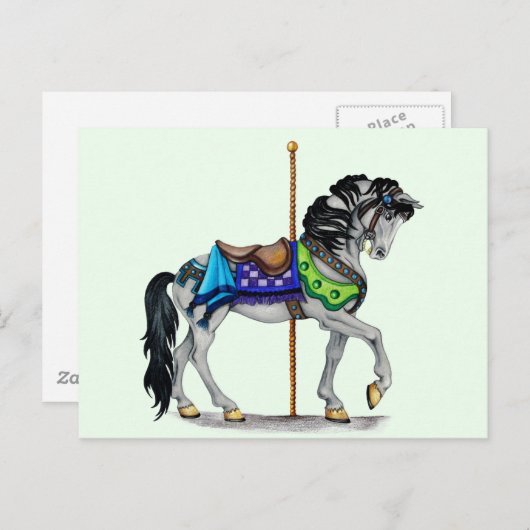 Carousel Horse Briefkaart (Voorkant / Achterkant)