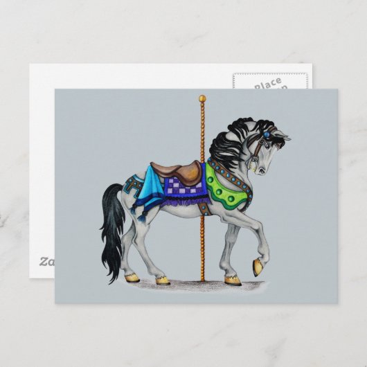 Carousel Horse Briefkaart (Voorkant / Achterkant)