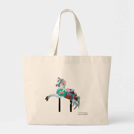 "CAROUSEL HORSE CANVAS TAS MET LINKS" (Voorkant)