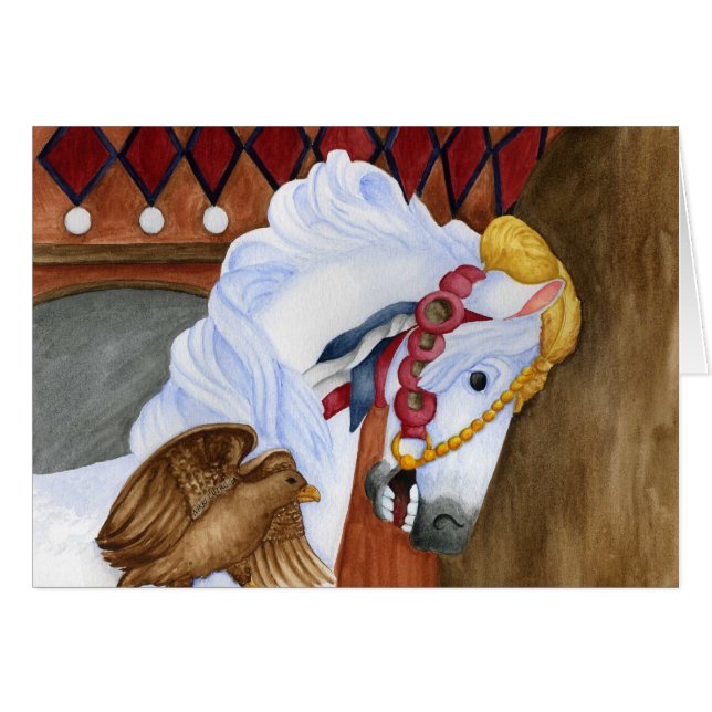 Carousel Horse Card (Voorkant Horizontaal)