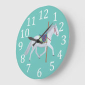 Carousel Horse Clock for Baby Nursery Room Grote Klok (Hoek)