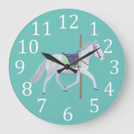 Carousel Horse Clock for Baby Nursery Room Grote Klok