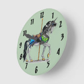Carousel Horse Clock Ronde Klok (Hoek)