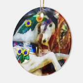 Carousel Horse Closeup Keramisch Ornament (Links)