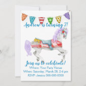 Carousel Horse Custom Birthday Kaart (Voorkant)