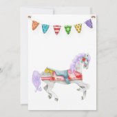 Carousel Horse Custom Birthday Kaart (Achterkant)