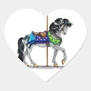 Carousel Horse Hart Sticker