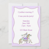 Carousel Horse Invitation Kaart (Voorkant)