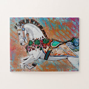 Carousel Horse Jigzaag Puzzle Colorful Merry Legpuzzel