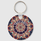 Carousel Horse Kaleidoscoop gepersonaliseerd Sleutelhanger (Achterkant)