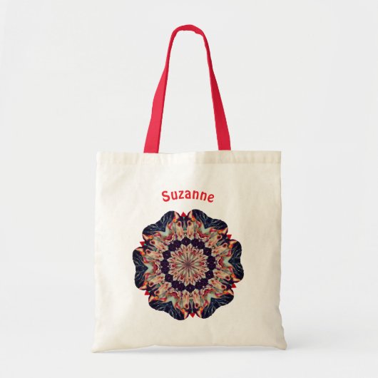 Carousel Horse Kaleidoscoop gepersonaliseerd Tote Bag (Voorkant)