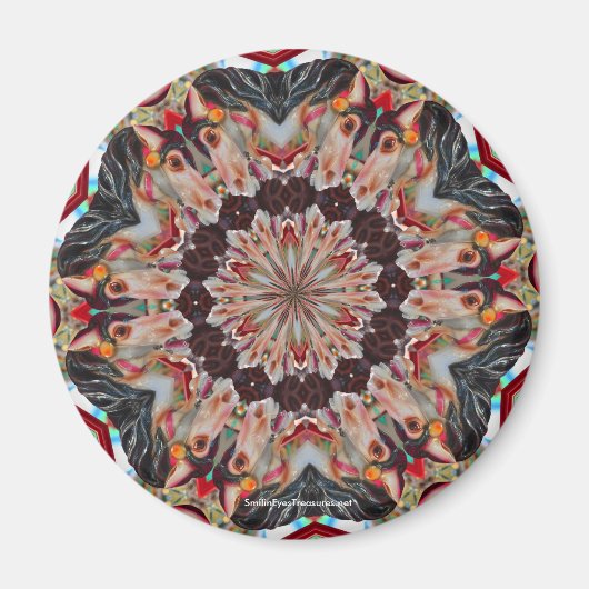 Carousel Horse Kaleidoscope Photo Magnet (Voorkant)