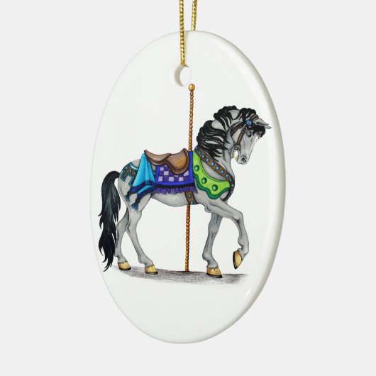 Carousel Horse Keramisch Ornament (Links)