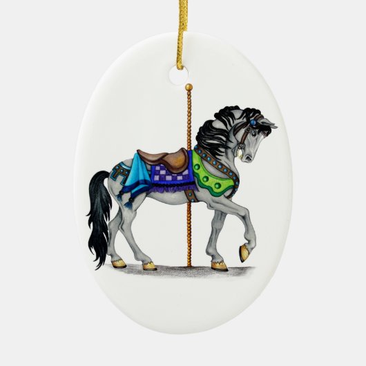 Carousel Horse Keramisch Ornament (Voorkant)