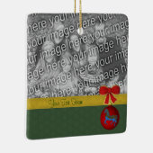 Carousel Horse Kerstfeestdag Foto Keramisch Ornament (Rechts)