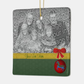 Carousel Horse Kerstfeestdag Foto Keramisch Ornament (Links)