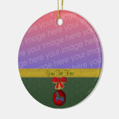 Carousel Horse kerstfoto Keramisch Ornament (Links)