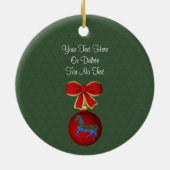 Carousel Horse kerstfoto Keramisch Ornament (Achterkant)