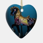 Carousel Horse kerstversiering Keramisch Ornament (Rechts)