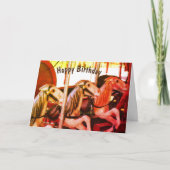 Carousel Horse Memories Birthday Kaart (Voorkant)