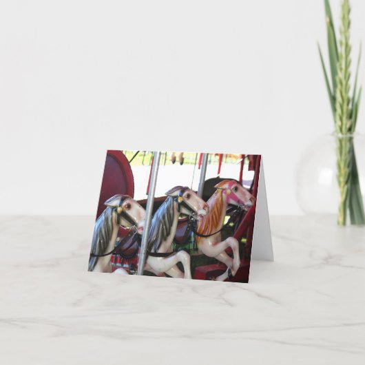 Carousel Horse Memories Note Kaart (Voorkant)