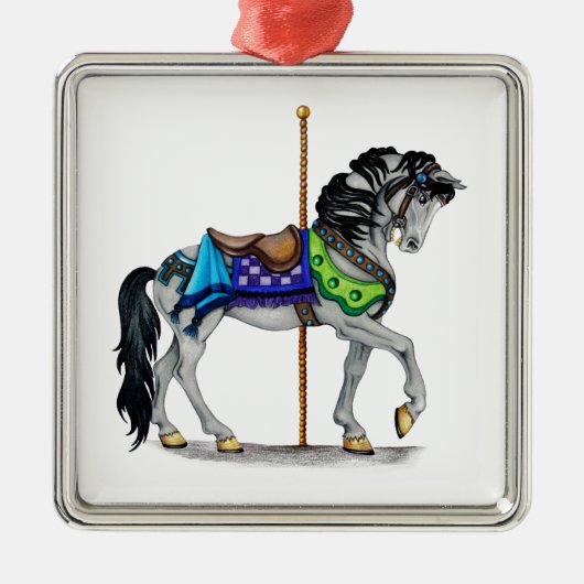 Carousel Horse Metalen Ornament (Voorkant)