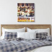 Carousel Horse op Canvas Afdruk (Insitu (Slaapkamer))