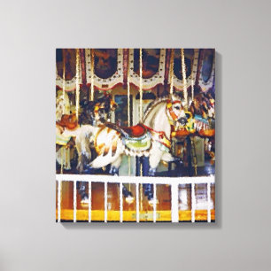 Carousel Horse op Canvas Afdruk
