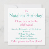 Carousel Horse Party - Uitnodiging (Achterkant)