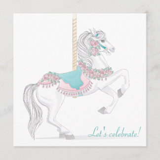Carousel Horse Party - Uitnodiging