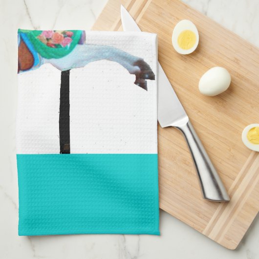 "CAROUSEL HORSE PERSONALIZED TOWEL" THEEDOEK (Quarter Fold)