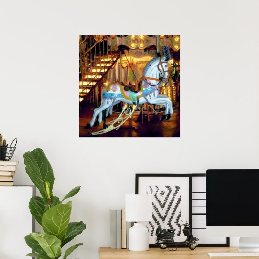 Carousel Horse Poster (Thuiskantoor)
