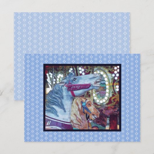 Carousel Horse Race Briefkaart (Voorkant / Achterkant)