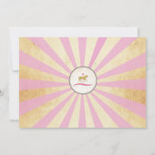 Carousel Horse Riding Party nodigt foto's uit Kaart (Achterkant)