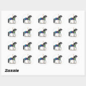 Carousel Horse Ronde Sticker (Vel)