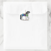 Carousel Horse Ronde Sticker (Tas)