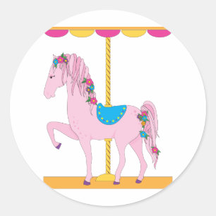 Carousel Horse Ronde Sticker
